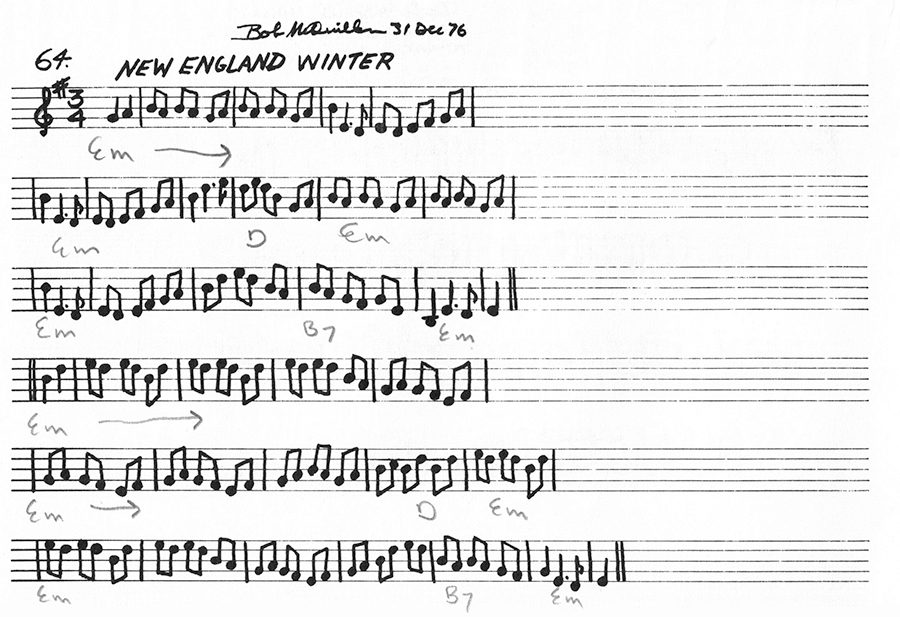 Andy Toepfer's chords for New England Winter