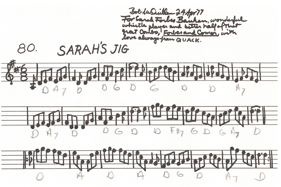 Sarah's Jig by Bob McQuillen, © 1979. Chords by Andy Toepfer