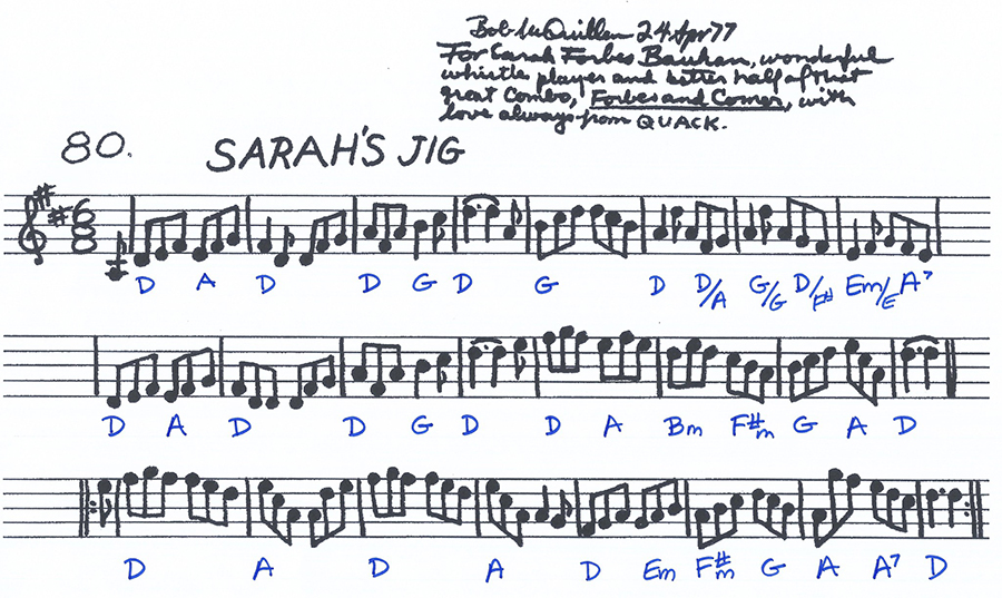 Deb Maynard's chord speculations for Sarah's Jig