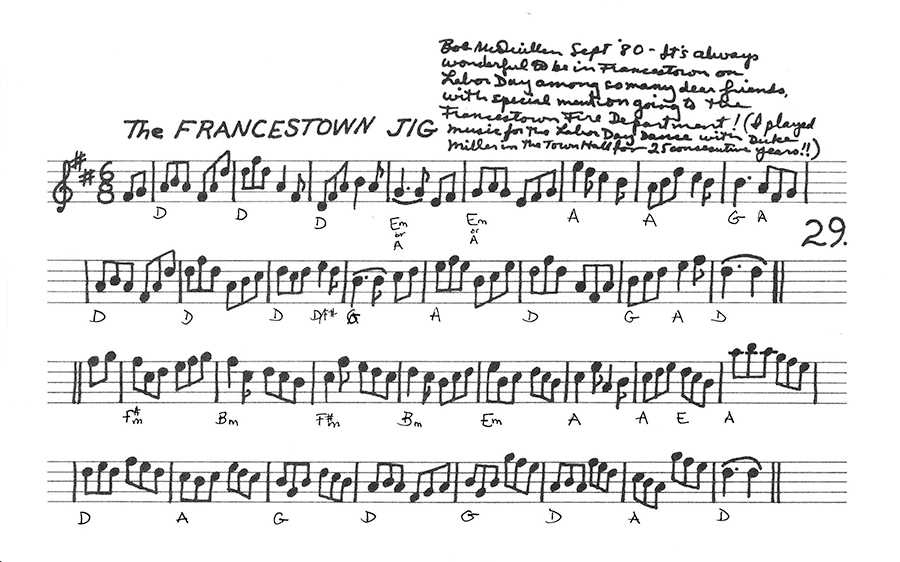 Melissa Post's chords for The Francestown Jig